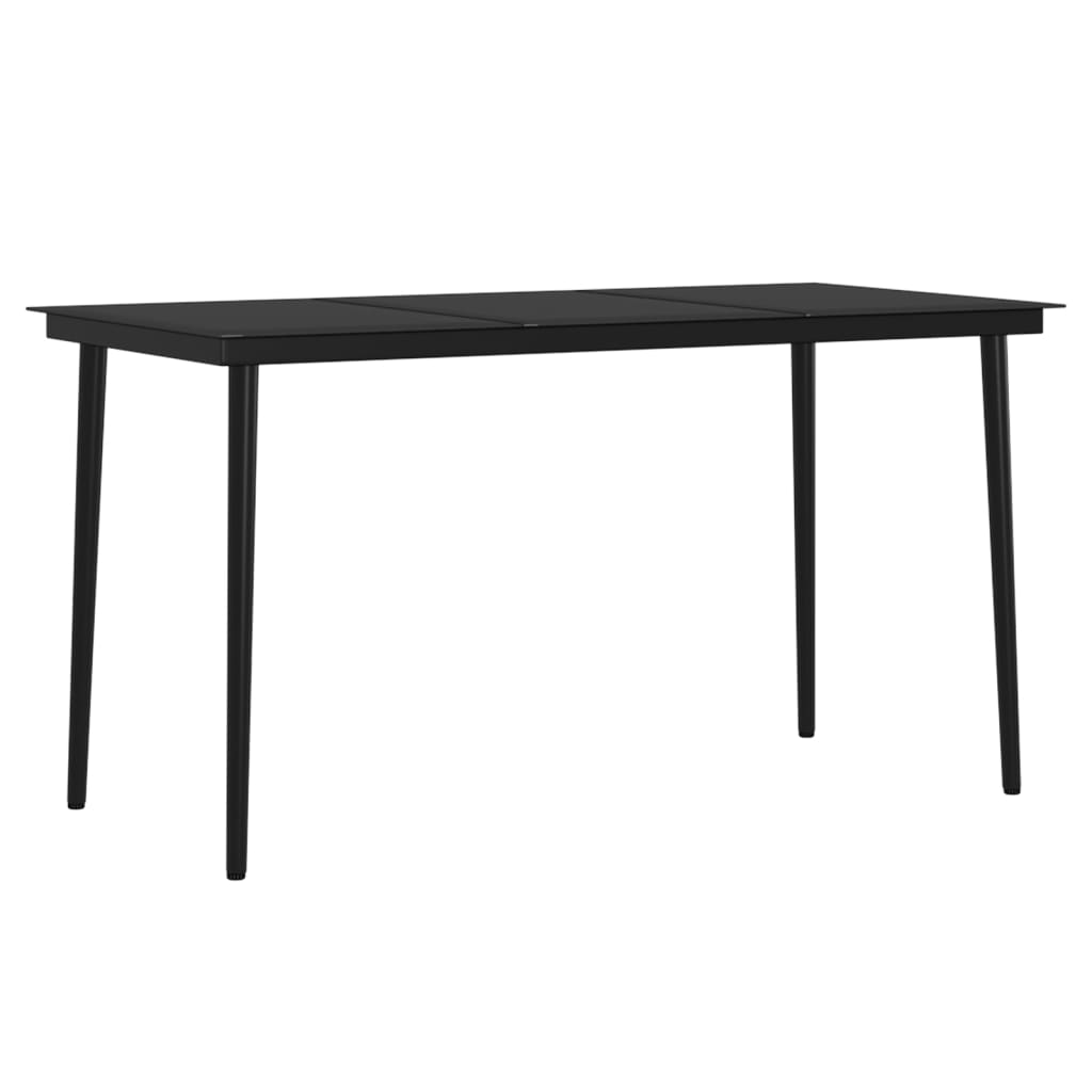 Set da Pranzo da Giardino 5 pz con Cuscini Grigio e Nero - homemem39