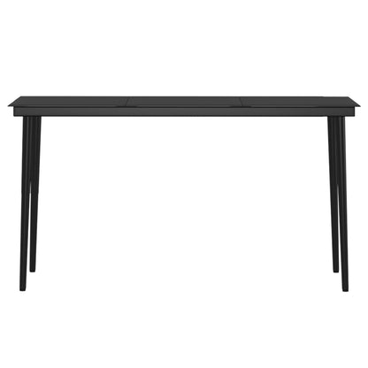 Set da Pranzo da Giardino 7 pz con Cuscini Grigio e Nero | homemem39
