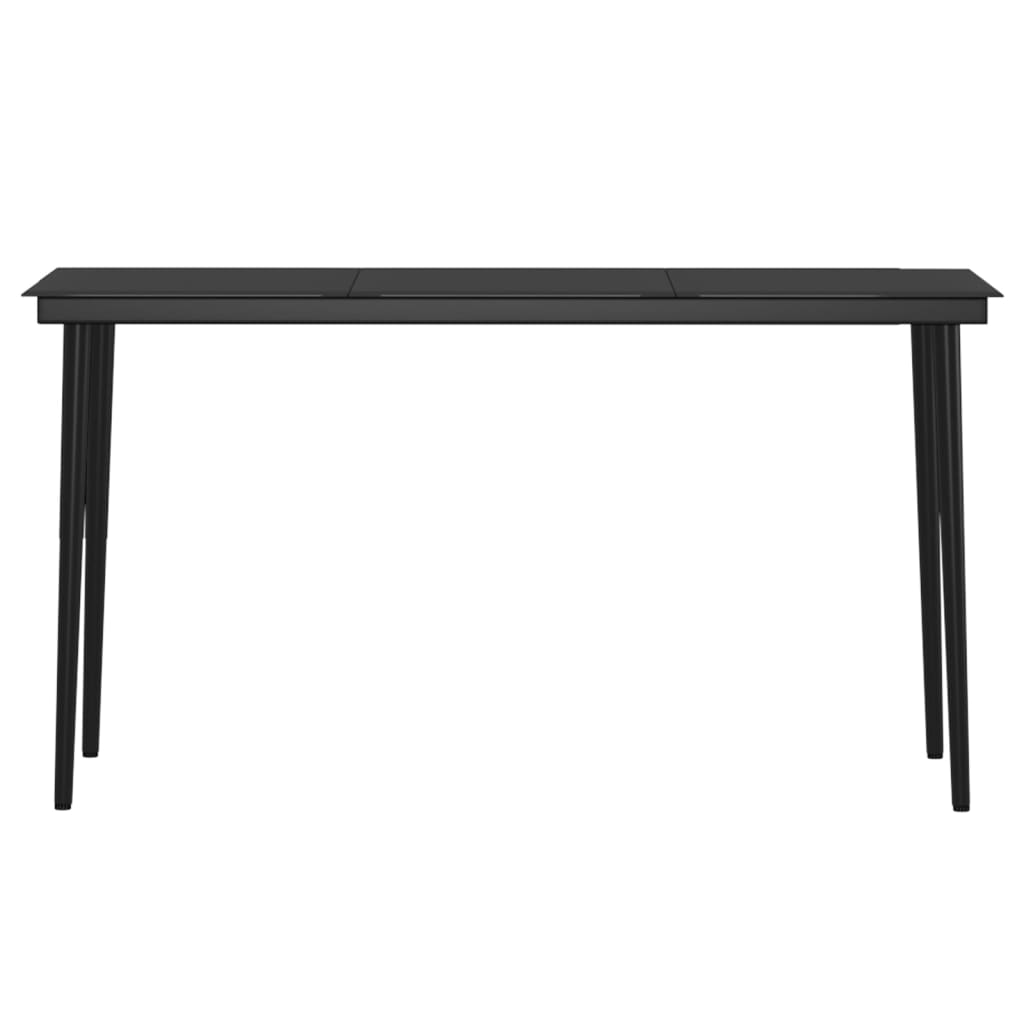 Set da Pranzo da Giardino 7 pz con Cuscini Grigio e Nero - homemem39