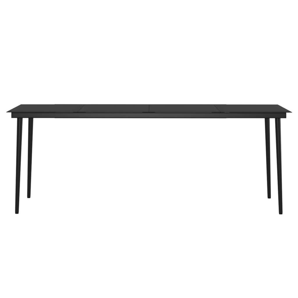 Set da Pranzo per Giardino 9 pz con Cuscini Grigio e Nero - homemem39