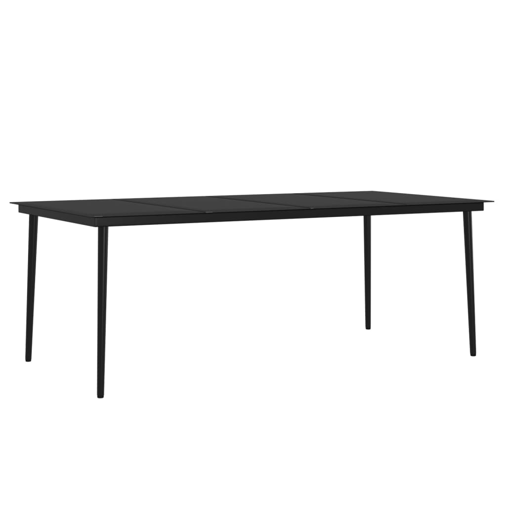 Set da Pranzo da Giardino 7 pz con Cuscini Beige e Nero | homemem39
