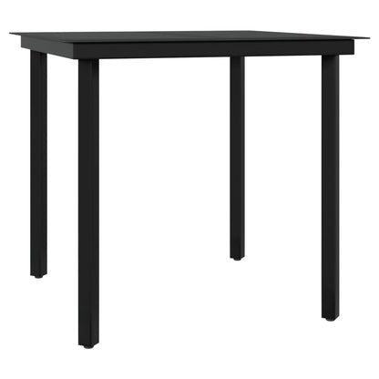 Set da Pranzo da Giardino 5 pz con Cuscini Nero - homemem39