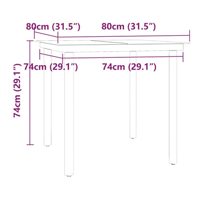 Set da Pranzo da Giardino 5 pz con Cuscini Nero | homemem39