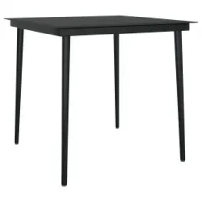 Set da Pranzo da Giardino 5 pz con Cuscini Nero | homemem39