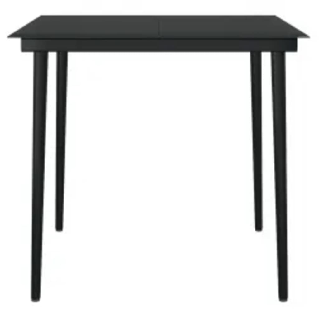 Set da Pranzo da Giardino 5 pz con Cuscini Nero | homemem39