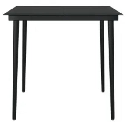 Set da Pranzo da Giardino 5 pz con Cuscini Nero | homemem39