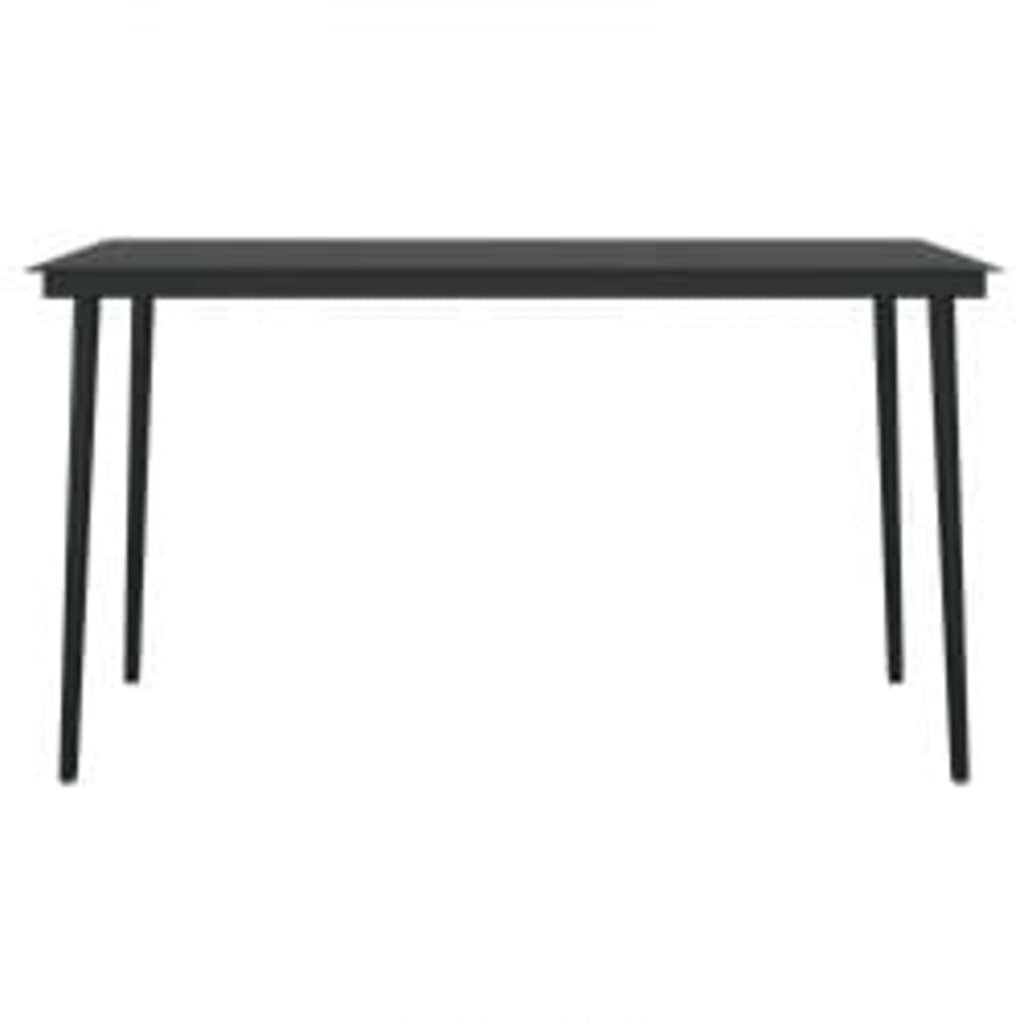 Set da Pranzo da Giardino 5 pz con Cuscini Nero | homemem39