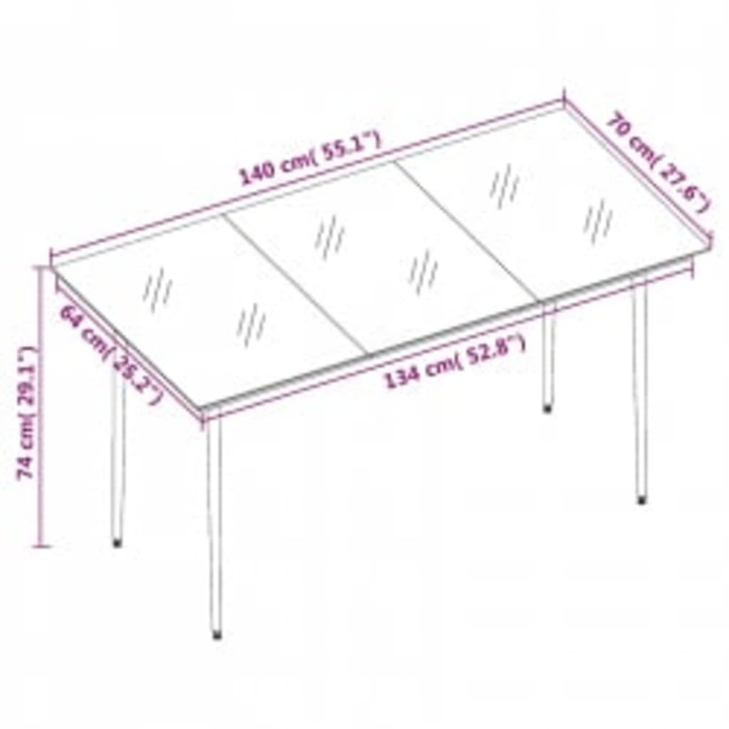 Set da Pranzo da Giardino 5 pz con Cuscini Nero | homemem39