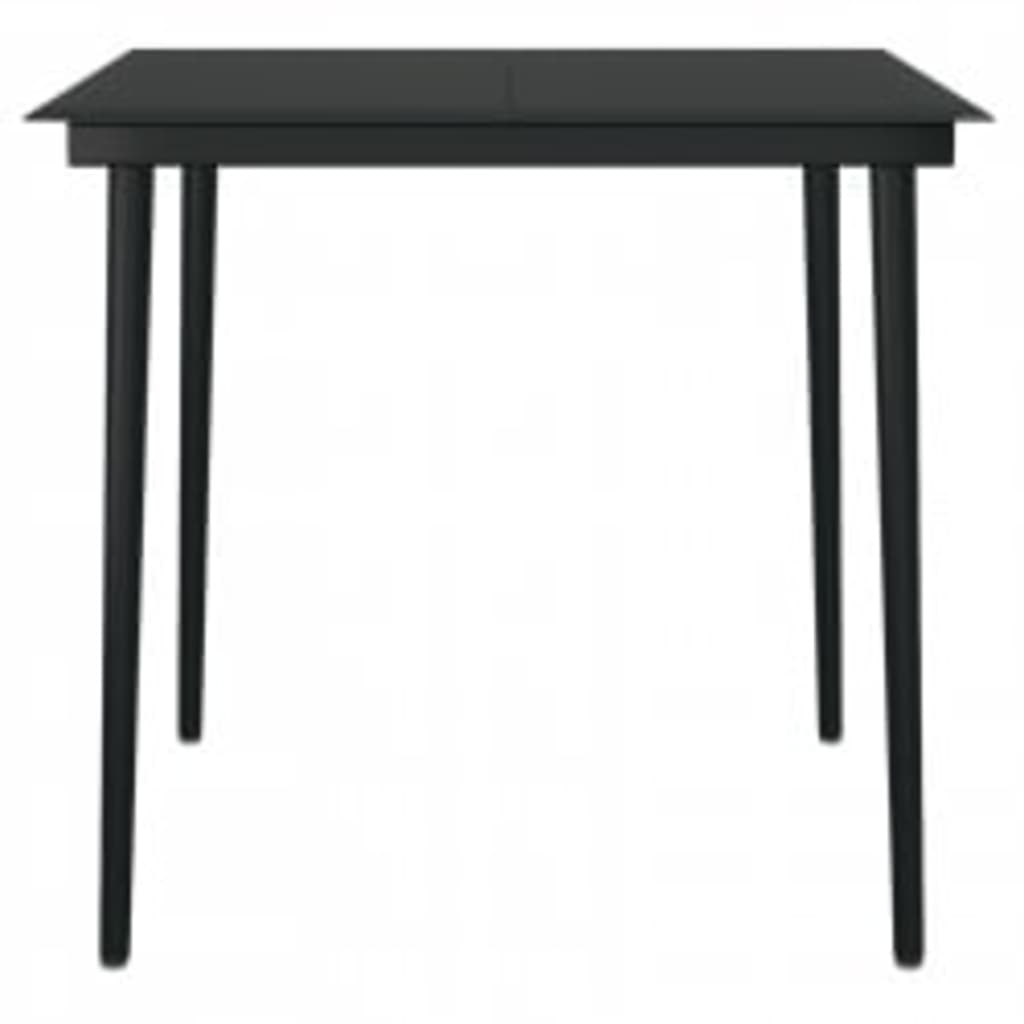 Set da Pranzo da Giardino 3 pz con Cuscini Grigio e Nero | homemem39