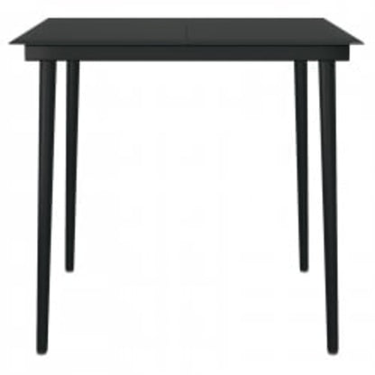 Set da Pranzo da Giardino 3 pz con Cuscini Grigio e Nero | homemem39