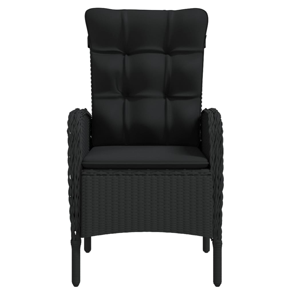 Set da Pranzo da Giardino 5 pz con Cuscini Nero | homemem39