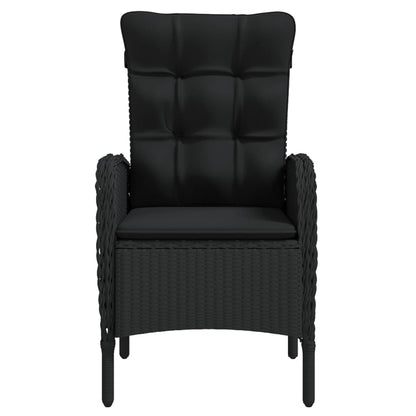 Set da Pranzo da Giardino 5 pz con Cuscini Nero | homemem39