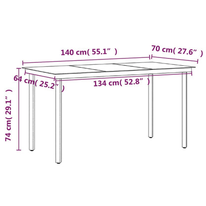 Set da Pranzo da Giardino 5 pz con Cuscini Nero | homemem39