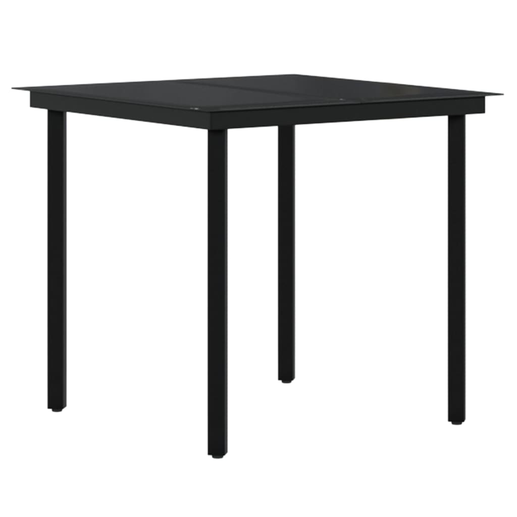 Set da Pranzo da Giardino 5 pz con Cuscini Grigio e Nero - homemem39