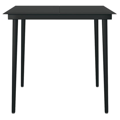 Set da Pranzo da Giardino 3 pz con Cuscini Nero | homemem39