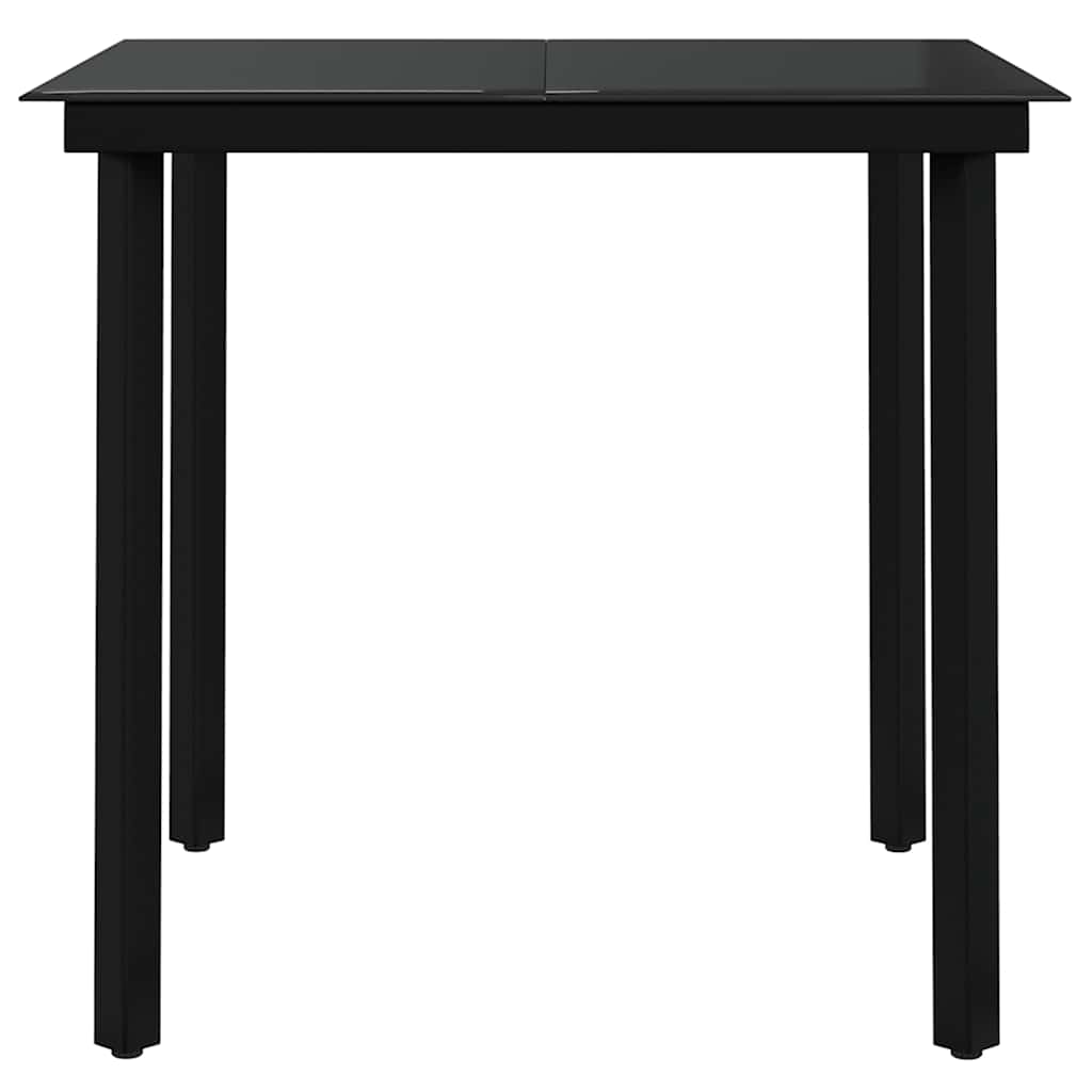 Set Mobili da Pranzo per Giardino 3 pz Nero | homemem39