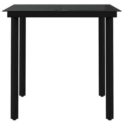 Set Mobili da Pranzo per Giardino 3 pz Nero | homemem39