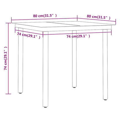 Set Mobili da Pranzo per Giardino 3 pz Nero | homemem39
