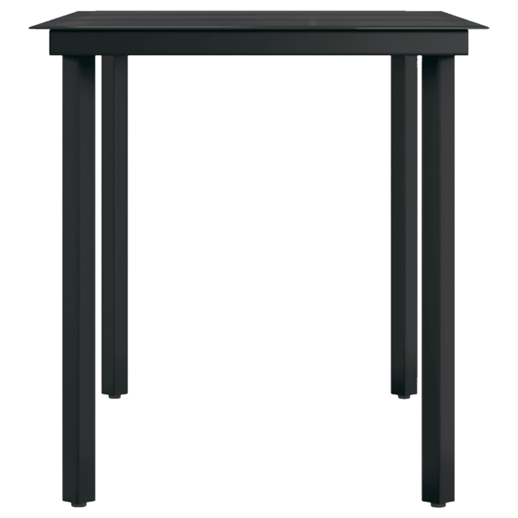 Set Mobili da Pranzo per Giardino 5 pz Grigio e Nero | homemem39