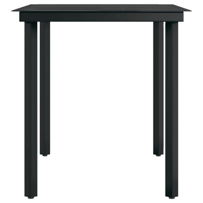 Set Mobili da Pranzo per Giardino 5 pz Grigio e Nero | homemem39