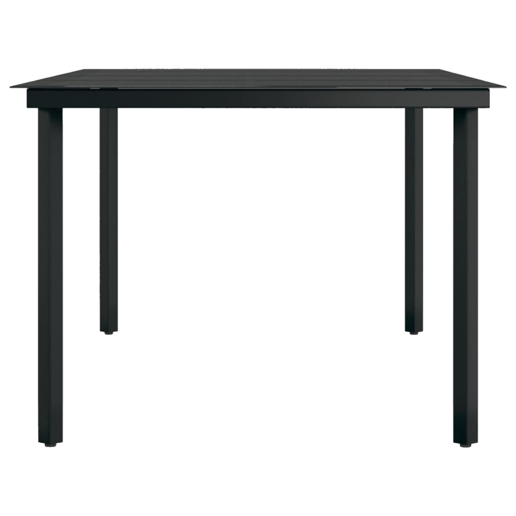 Set da Pranzo per Giardino 9 pz con Cuscini Grigio e Nero - homemem39