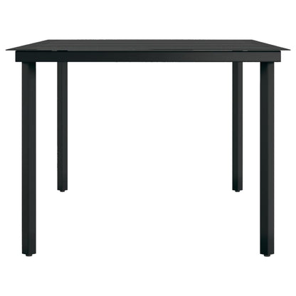 Set da Pranzo per Giardino 9 pz con Cuscini Grigio e Nero - homemem39