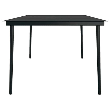 Set da Pranzo per Giardino 9 pz con Cuscini Marrone e Nero | homemem39