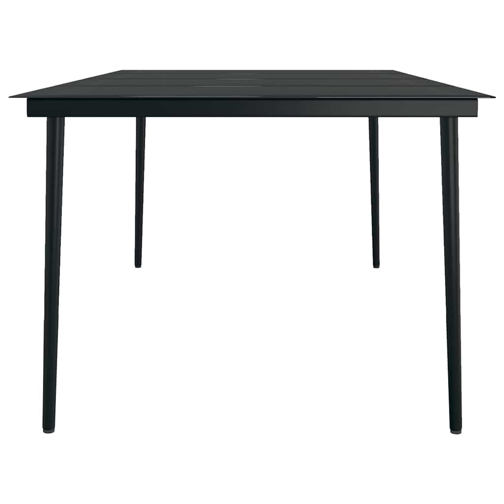 Set da Pranzo per Giardino 9 pz con Cuscini Marrone e Nero
