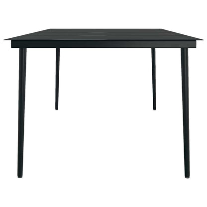 Set da Pranzo per Giardino 9 pz con Cuscini Marrone e Nero