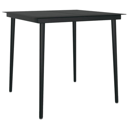 Set da Pranzo da Giardino 3 pz Grigio e Nero - homemem39