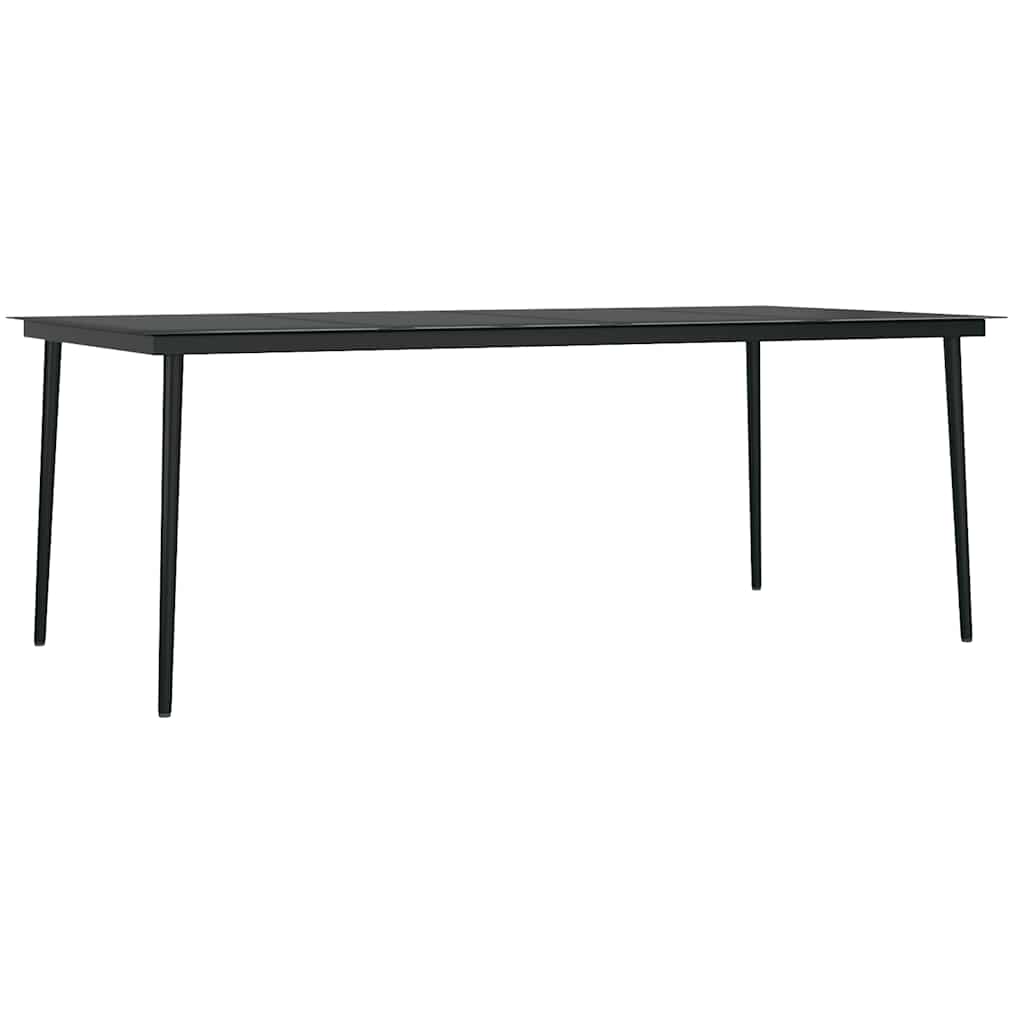 Set da Pranzo per Giardino 9 pz con Cuscini Grigio e Nero | homemem39
