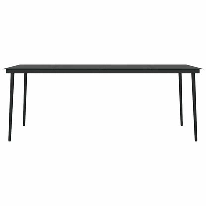 Set da Pranzo per Giardino 9 pz con Cuscini Grigio e Nero | homemem39