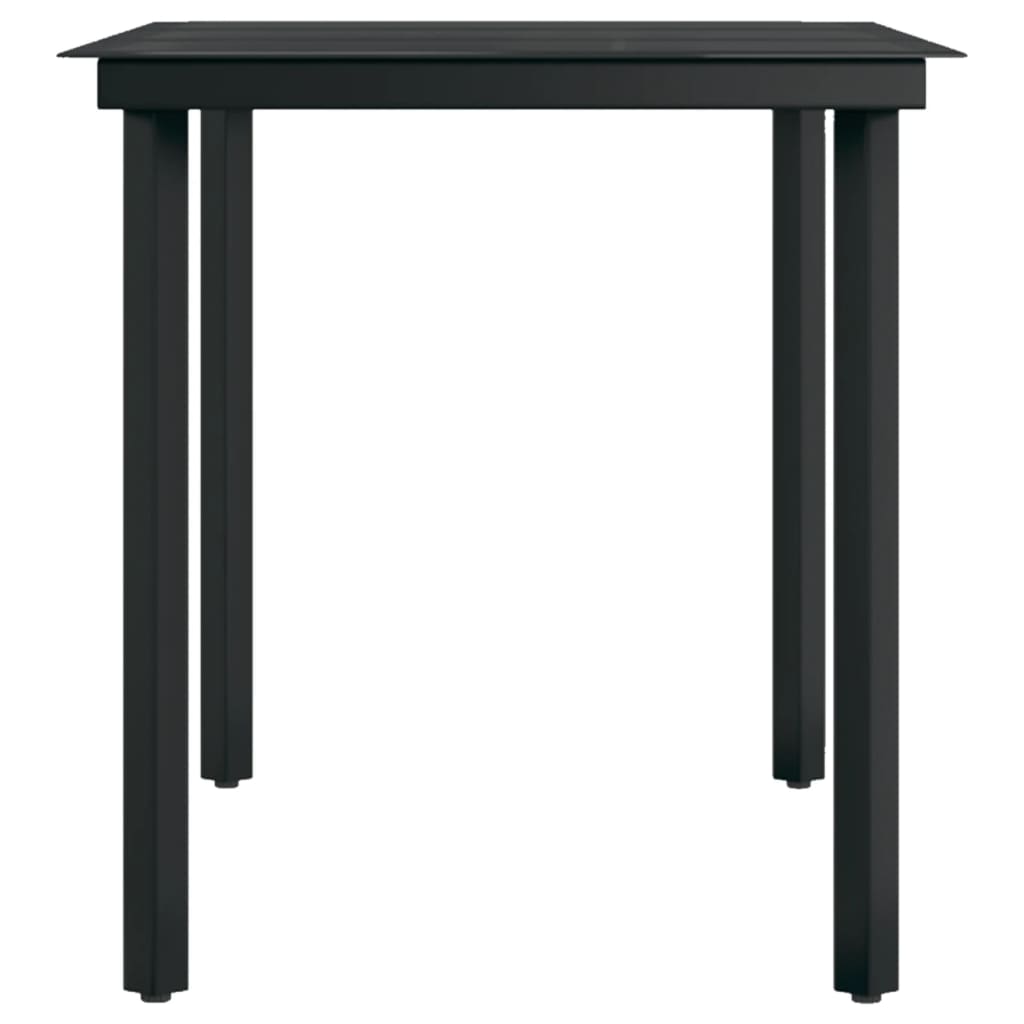 Set da Pranzo da Giardino 7 pz con Cuscini Nero - homemem39