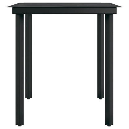 Set da Pranzo da Giardino 7 pz con Cuscini Nero - homemem39