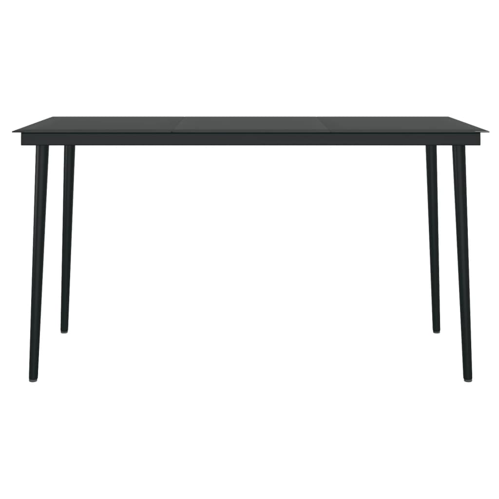 Set da Pranzo da Giardino 7 pz con Cuscini Nero - homemem39
