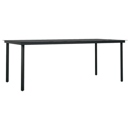 Set da Pranzo da Giardino 9 pz con Cuscini Nero - homemem39