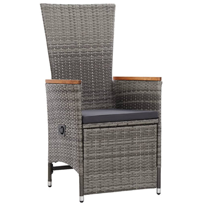Set da Pranzo da Giardino 7 pz con Cuscini Grigio | homemem39