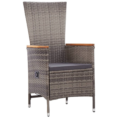 Set da Pranzo da Giardino 7 pz con Cuscini Grigio | homemem39