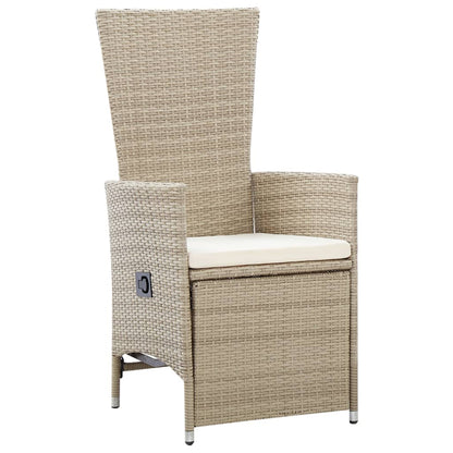 Set da Pranzo da Giardino 7 pz con Cuscini Beige | homemem39