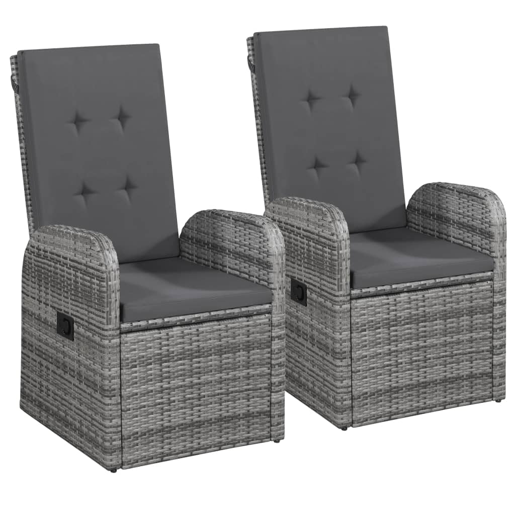 Set da Pranzo da Giardino 5 pz con Cuscini Grigio | homemem39
