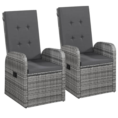 Set da Pranzo da Giardino 5 pz con Cuscini Grigio | homemem39
