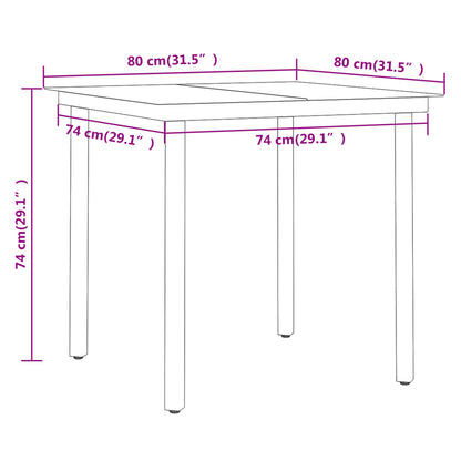 Set da Pranzo da Giardino 3 pz con Cuscini Nero | homemem39