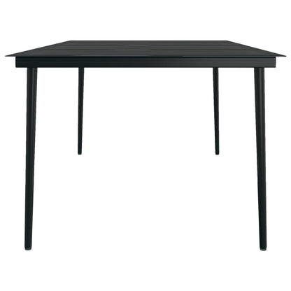 Set da Pranzo da Giardino 9 pz con Cuscini Nero - homemem39