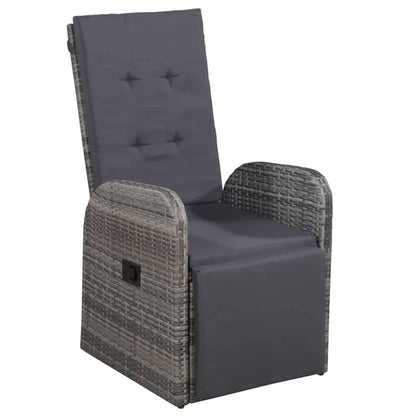 Set da Pranzo da Giardino 7 pz con Cuscini Grigio | homemem39
