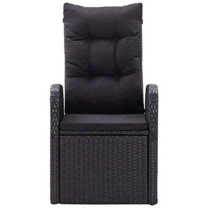 Set da Pranzo da Giardino 9 pz con Cuscini Nero - homemem39