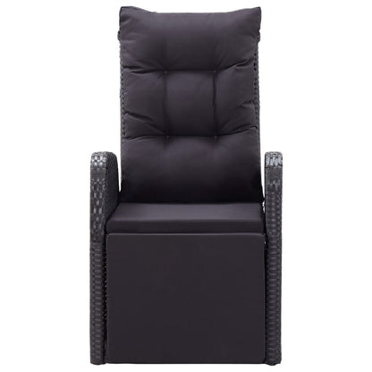 Set da Pranzo da Giardino 9 pz con Cuscini Nero - homemem39