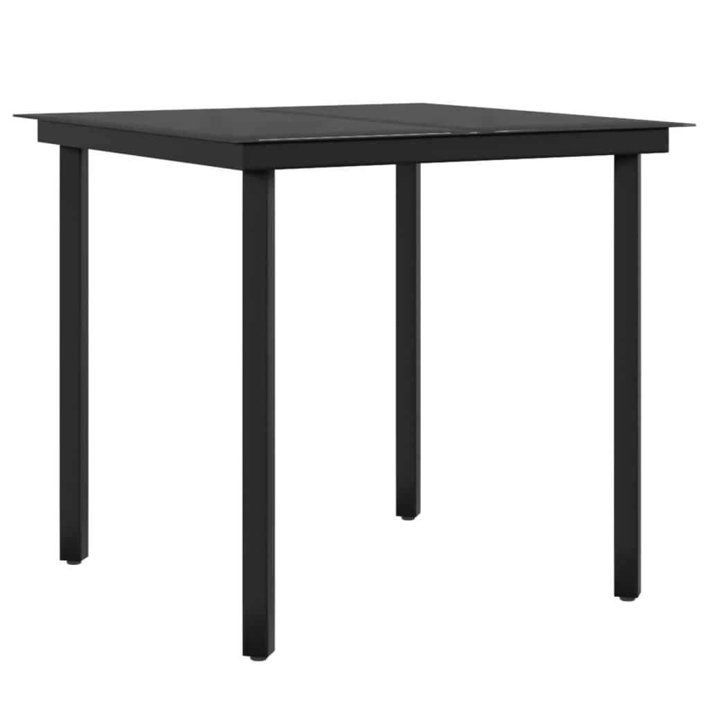 Set da Pranzo da Giardino 3 pz con Cuscini Nero | homemem39