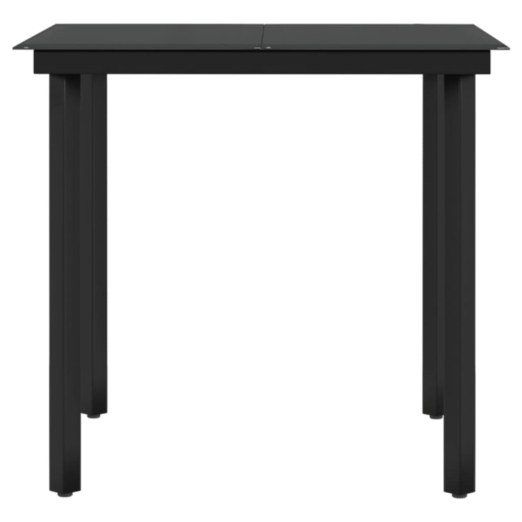 Set da Pranzo da Giardino 3 pz con Cuscini Nero | homemem39