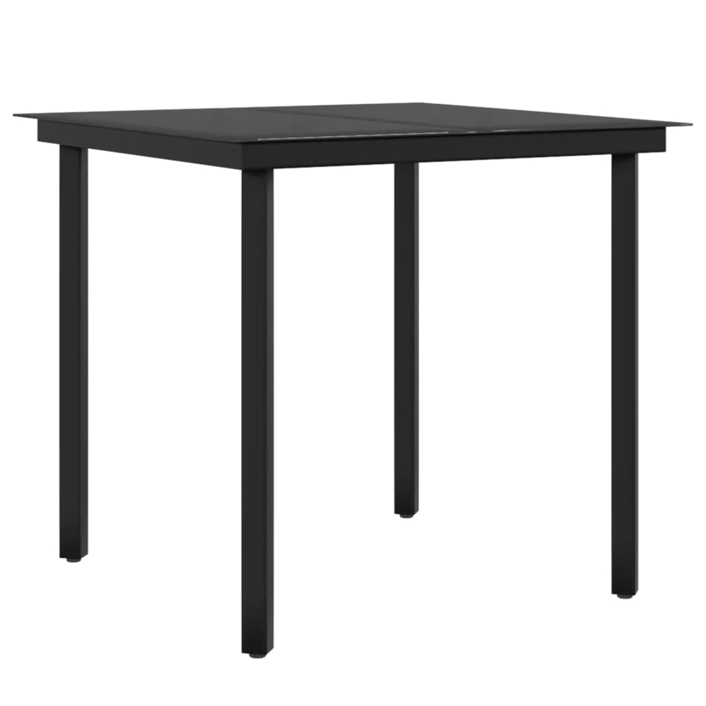 Set da Pranzo da Giardino 5 pz con Cuscini Nero | homemem39
