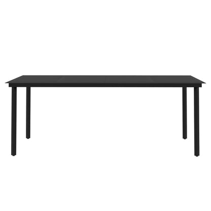 Set da Pranzo da Giardino 9 pz con Cuscini Nero - homemem39